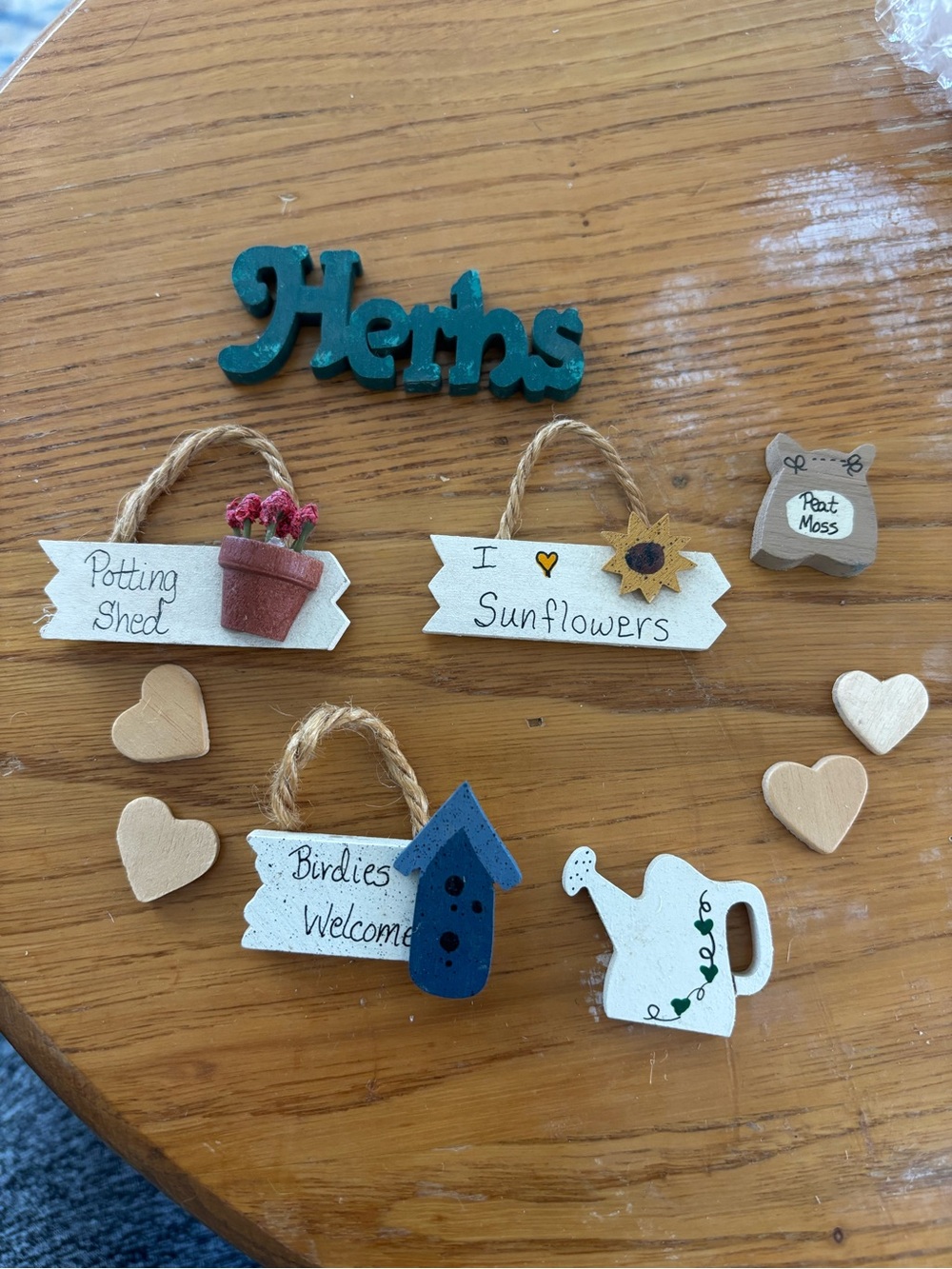 Handmade Miniature Wood Dollhouse Garden Decor